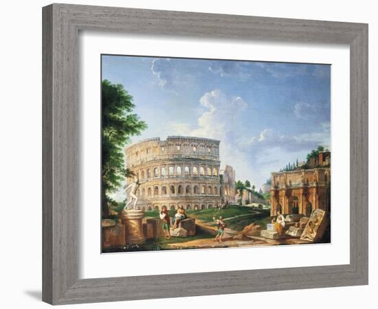 The Coliseum-Giovanni Paolo Pannini-Framed Giclee Print