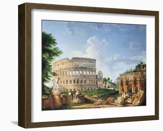 The Coliseum-Giovanni Paolo Pannini-Framed Giclee Print