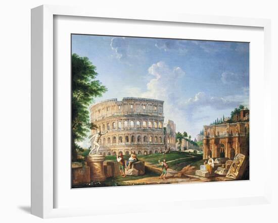 The Coliseum-Giovanni Paolo Pannini-Framed Giclee Print