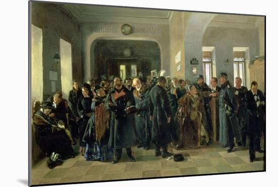 The Collapse of a Bank, 1881-Vladimir Egorovic Makovsky-Mounted Giclee Print