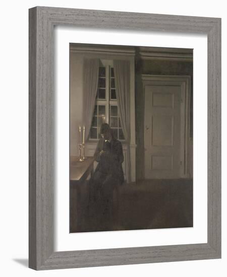 The Collector of Coins, 1904-Vilhelm Hammershoi-Framed Giclee Print