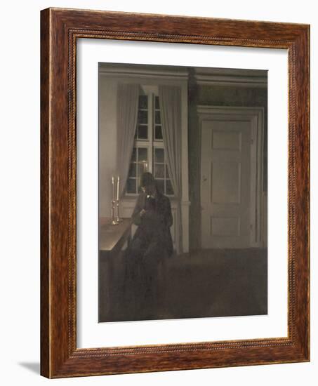 The Collector of Coins, 1904-Vilhelm Hammershoi-Framed Giclee Print