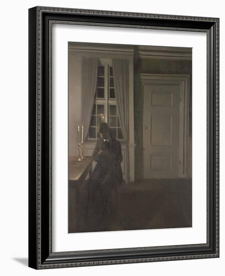 The Collector of Coins, 1904-Vilhelm Hammershoi-Framed Giclee Print