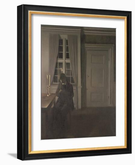 The Collector of Coins, 1904-Vilhelm Hammershoi-Framed Giclee Print