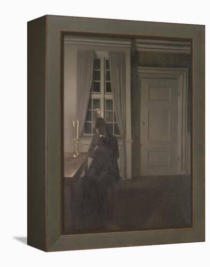 The Collector of Coins, 1904-Vilhelm Hammershoi-Framed Premier Image Canvas