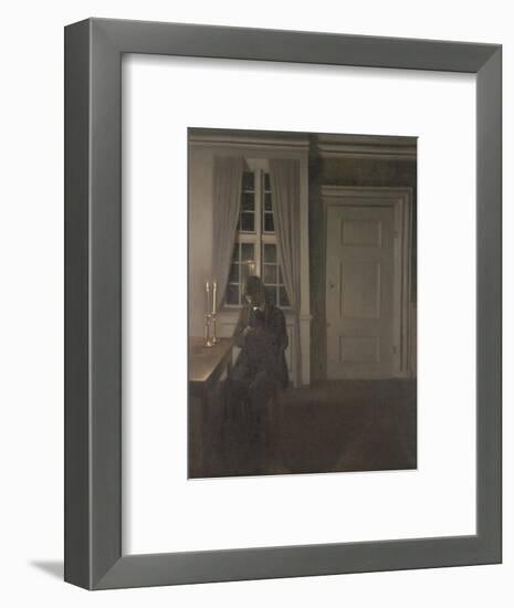 The Collector of Coins, 1904-Vilhelm Hammershoi-Framed Premium Giclee Print