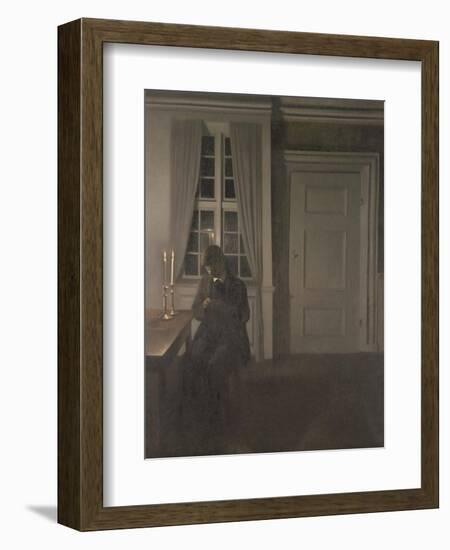 The Collector of Coins, 1904-Vilhelm Hammershoi-Framed Giclee Print