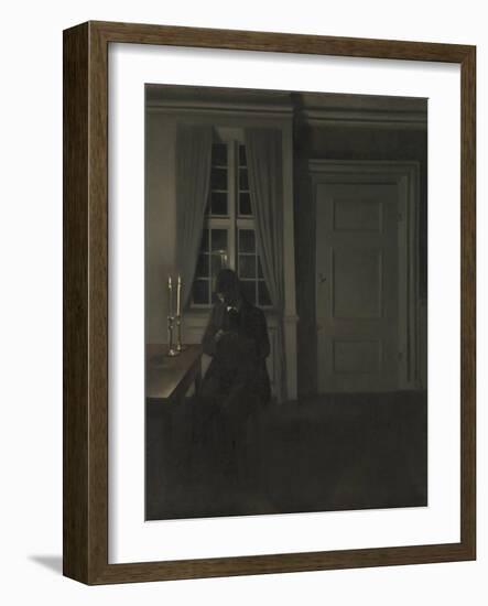 The Collector of Coins-Vilhelm Hammershoi-Framed Giclee Print