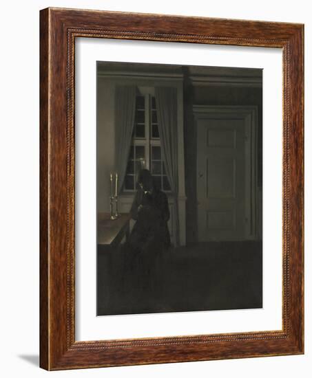 The Collector of Coins-Vilhelm Hammershoi-Framed Giclee Print