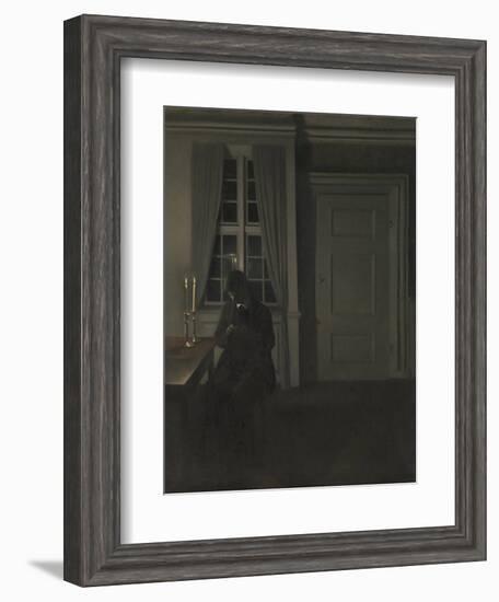 The Collector of Coins-Vilhelm Hammershoi-Framed Giclee Print