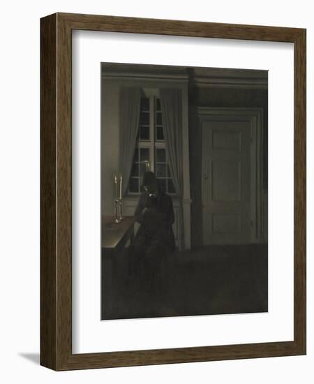 The Collector of Coins-Vilhelm Hammershoi-Framed Giclee Print