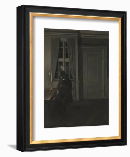 The Collector of Coins-Vilhelm Hammershoi-Framed Giclee Print