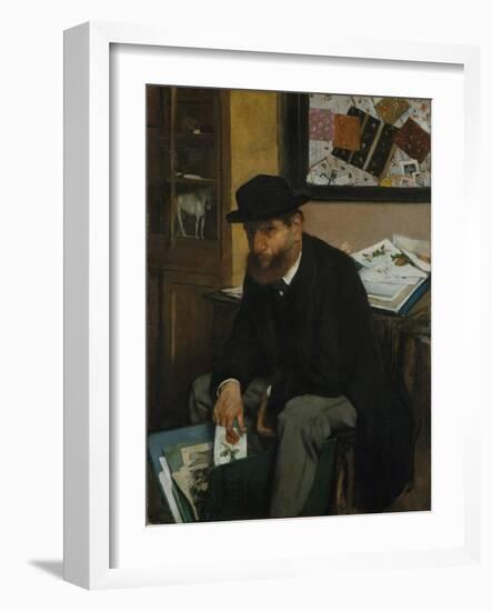 The Collector of Prints, 1866-Edgar Degas-Framed Giclee Print