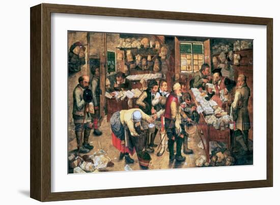 The Collector of Tithes, 1618-Pieter Brueghel the Younger-Framed Giclee Print