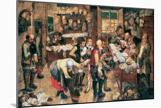 The Collector of Tithes, 1618-Pieter Brueghel the Younger-Mounted Giclee Print