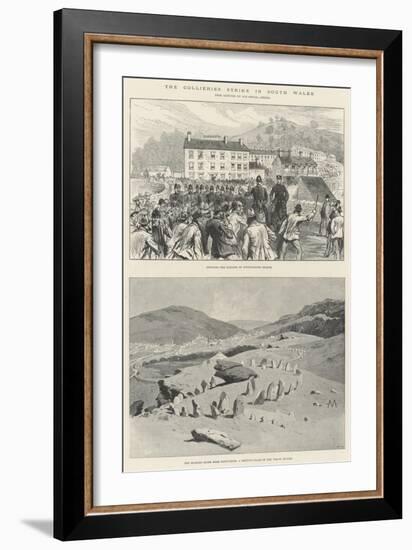 The Collieries Strike in South Wales-Charles Auguste Loye-Framed Giclee Print