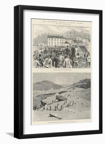 The Collieries Strike in South Wales-Charles Auguste Loye-Framed Giclee Print