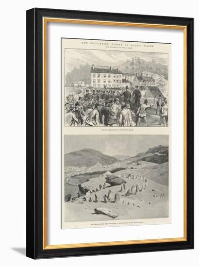 The Collieries Strike in South Wales-Charles Auguste Loye-Framed Giclee Print