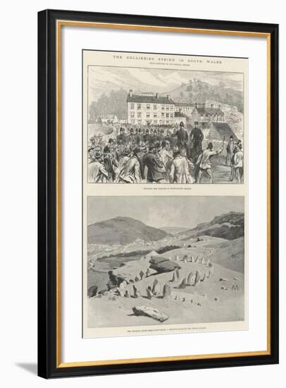 The Collieries Strike in South Wales-Charles Auguste Loye-Framed Giclee Print