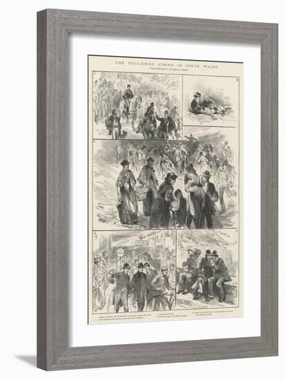 The Collieries Strike in South Wales-null-Framed Giclee Print