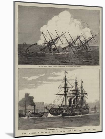 The Collision Between the German Ironclads in the Channel-null-Mounted Giclee Print