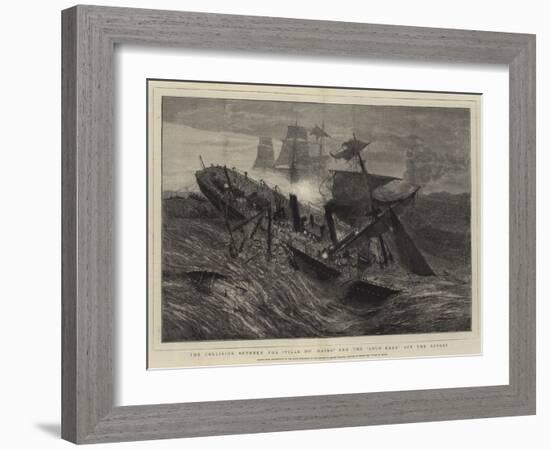 The Collision Between the Ville Du Havre and the Loch Earn Off the Azores-null-Framed Giclee Print