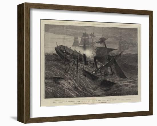 The Collision Between the Ville Du Havre and the Loch Earn Off the Azores-null-Framed Giclee Print