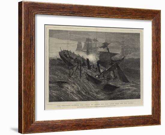 The Collision Between the Ville Du Havre and the Loch Earn Off the Azores-null-Framed Giclee Print