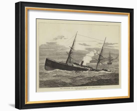 The Collision Off Dover, Sinking of the Strathclyde-Joseph Nash-Framed Giclee Print