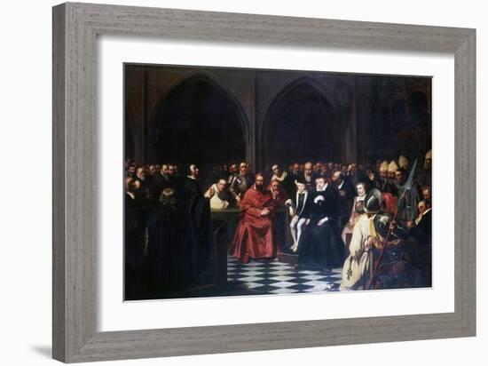 The Colloquy of Poissy in 1561, C1855-1912-Tony Robert-fleury-Framed Giclee Print