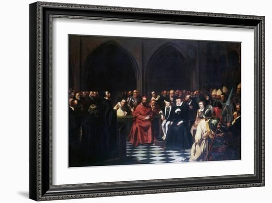 The Colloquy of Poissy in 1561, C1855-1912-Tony Robert-fleury-Framed Giclee Print