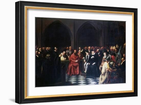 The Colloquy of Poissy in 1561, C1855-1912-Tony Robert-fleury-Framed Giclee Print