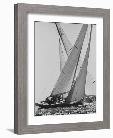 The Colombia and Nefertiti During Trial Race For the America's Cup-George Silk-Framed Photographic Print