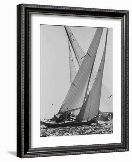 The Colombia and Nefertiti During Trial Race For the America's Cup-George Silk-Framed Photographic Print
