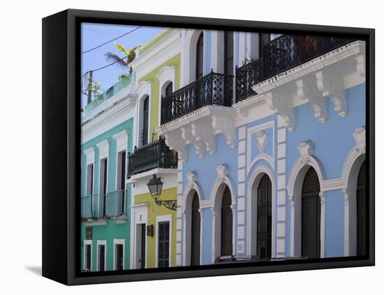 The Colonial Town, San Juan, Puerto Rico, West Indies, Caribbean, USA, Central America-Angelo Cavalli-Framed Premier Image Canvas