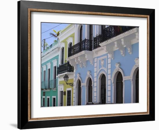 The Colonial Town, San Juan, Puerto Rico, West Indies, Caribbean, USA, Central America-Angelo Cavalli-Framed Photographic Print