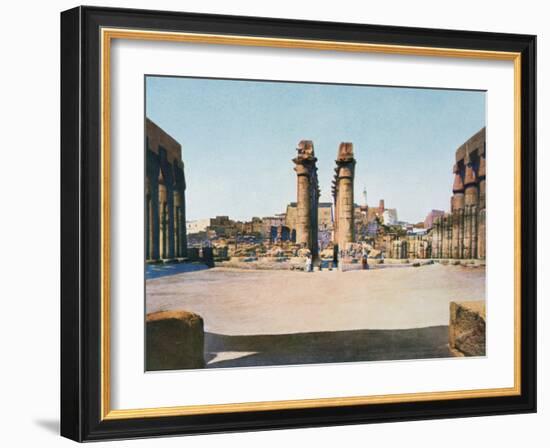 The Colonnade of Amenhotep III, Temple of Luxor, Egypt, 20th Century-null-Framed Giclee Print