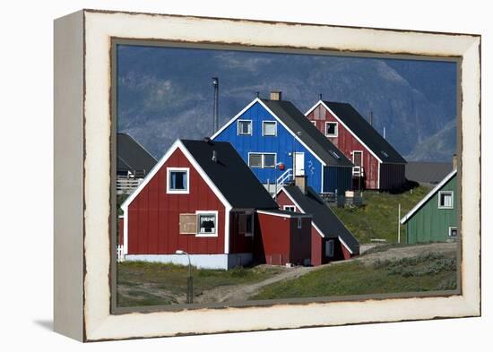 The Colorful Cottages of the Town Narsaq, Greenland-David Noyes-Framed Premier Image Canvas