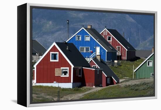 The Colorful Cottages of the Town Narsaq, Greenland-David Noyes-Framed Premier Image Canvas