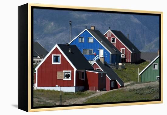 The Colorful Cottages of the Town Narsaq, Greenland-David Noyes-Framed Premier Image Canvas