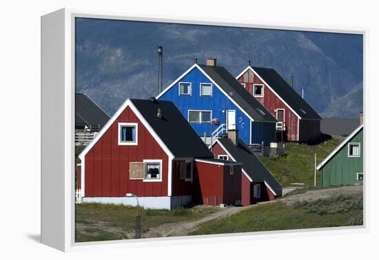 The Colorful Cottages of the Town Narsaq, Greenland-David Noyes-Framed Premier Image Canvas