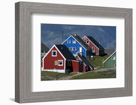 The Colorful Cottages of the Town Narsaq, Greenland-David Noyes-Framed Photographic Print