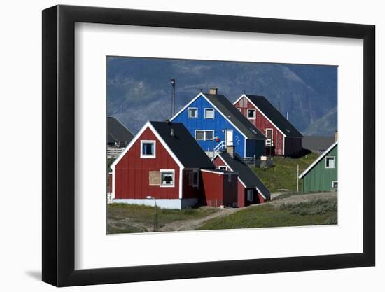 The Colorful Cottages of the Town Narsaq, Greenland-David Noyes-Framed Photographic Print