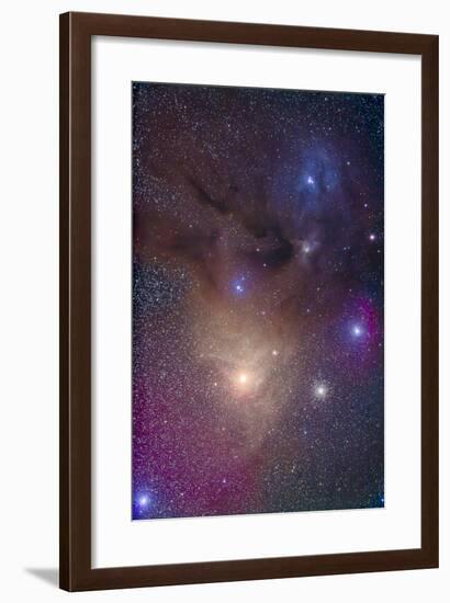 The Colorful Region around Antares in Scorpius and Blue Rho Ophiuchi in Ophiuchus-Stocktrek Images-Framed Photographic Print