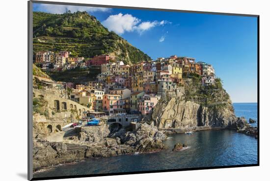 The Colorful Village of Manarola, Cinque Terre, Liguria, Italy-Stefano Politi Markovina-Mounted Photographic Print
