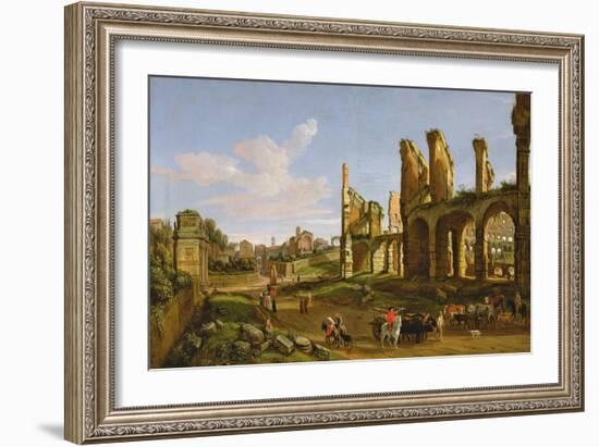 The Colosseum and the Roman Forum, 1711-Gaspar van Wittel-Framed Giclee Print