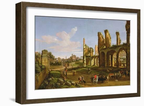 The Colosseum and the Roman Forum, 1711-Gaspar van Wittel-Framed Giclee Print