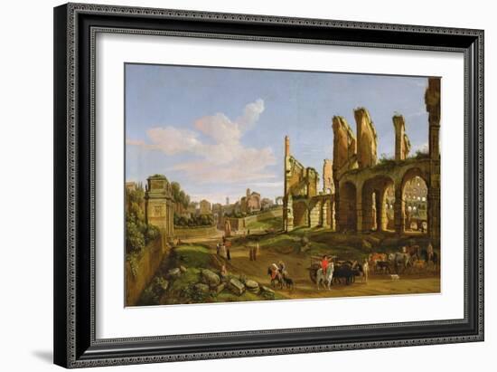 The Colosseum and the Roman Forum, 1711-Gaspar van Wittel-Framed Giclee Print