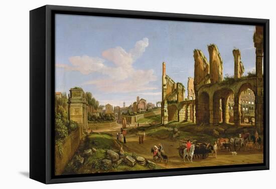 The Colosseum and the Roman Forum, 1711-Gaspar van Wittel-Framed Premier Image Canvas