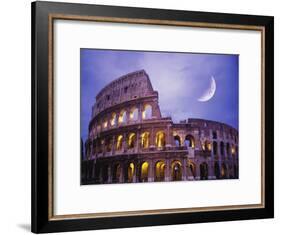 The Colosseum at Night, Rome, Italy-Terry Why-Framed Photographic Print
